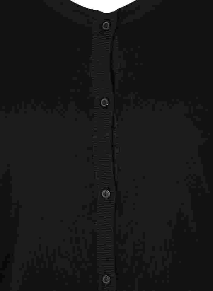 Gebreid vest met knopen in viscosemix, Black, Packshot image number 2
