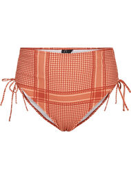 Druk bikini bodems met een hoge taille, Tandori Scarf Print
