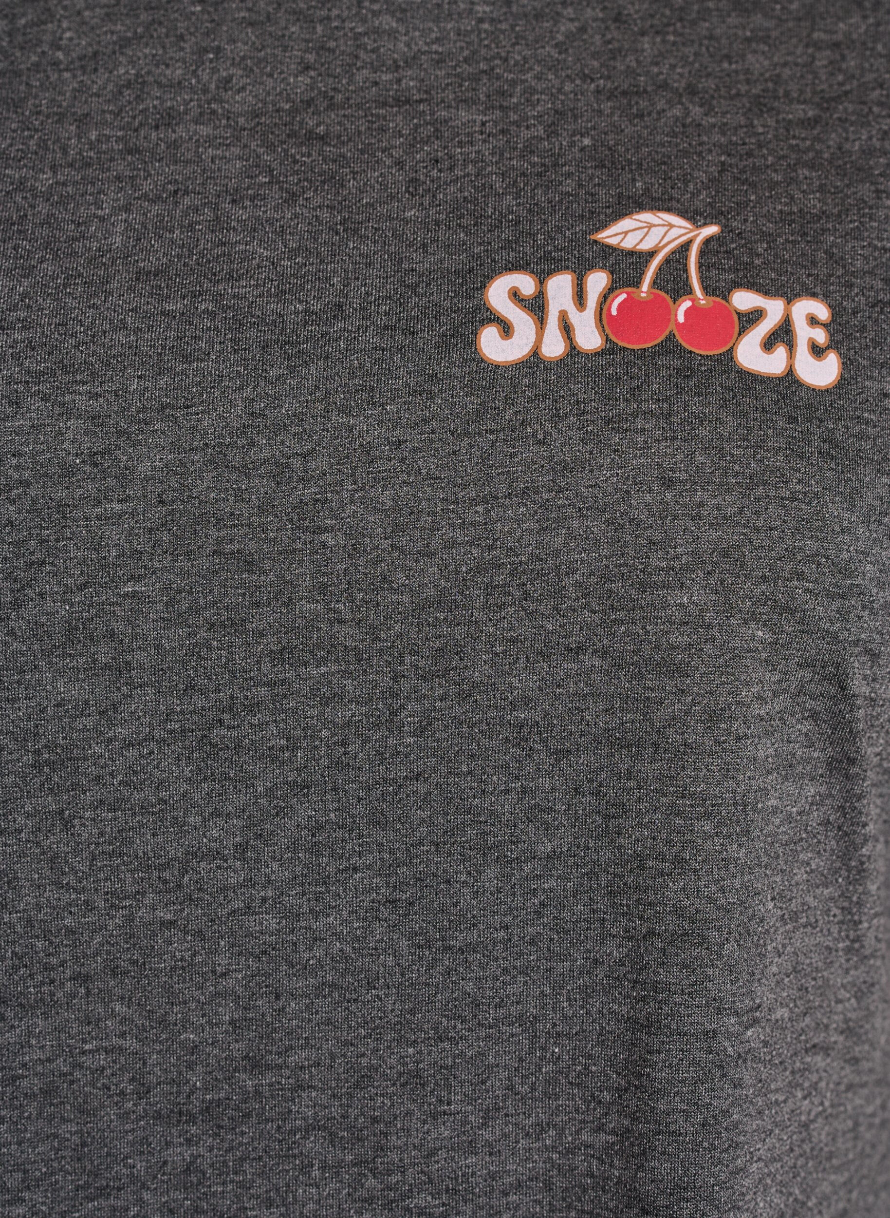 Zizzi Nachtjapon met korte mouwen en tekstopdruk, Zwart, Packshot image number 2