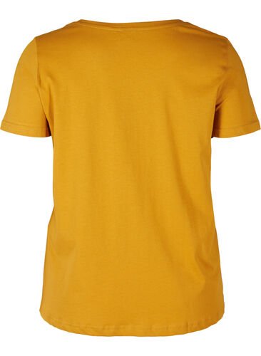 Katoenen t-shirt met print, Harvest Gold 72, Packshot image number 1