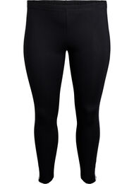 Viscose leggings met strepen aan de zijkant, Black W. Stripe