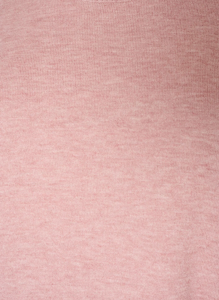 Gebreide blouse met ronde hals, Roze, Packshot image number 2