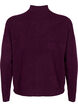 Gebreide wollen blouse met hoge hals, Potent Purple Mel., Packshot image number 1