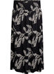 FLASH - Maxi rok in viscose met smokwerk, Zwart, Packshot image number 0
