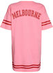 Kort T-shirtjurkje met sportieve details, Roze, Packshot image number 1