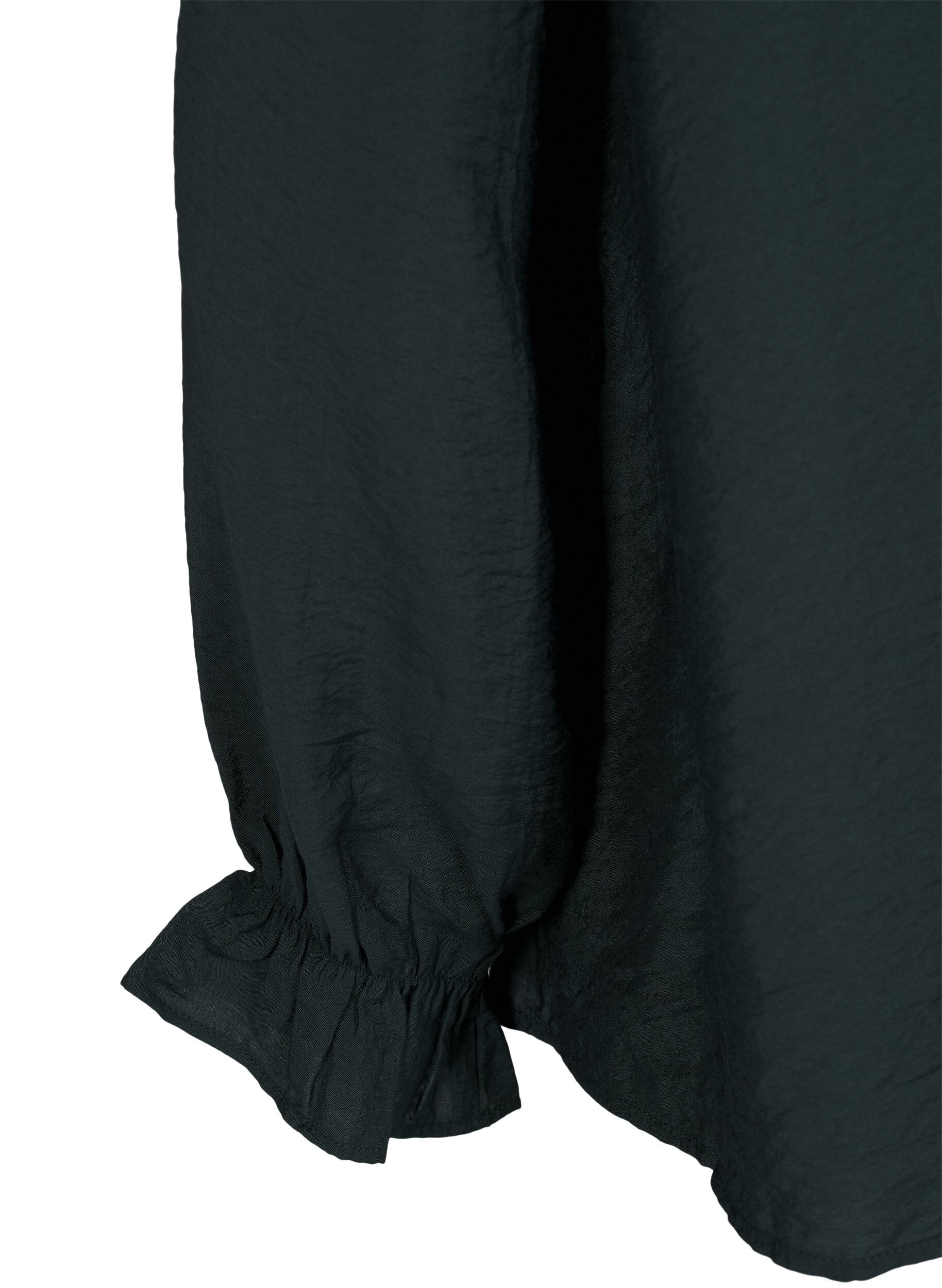 Zizzi Blouse met lange mouwen en een V-hals, Scarab, Packshot image number 3