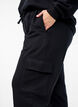 Cargo broek in zachte sweatstof, Black, Model image number 3
