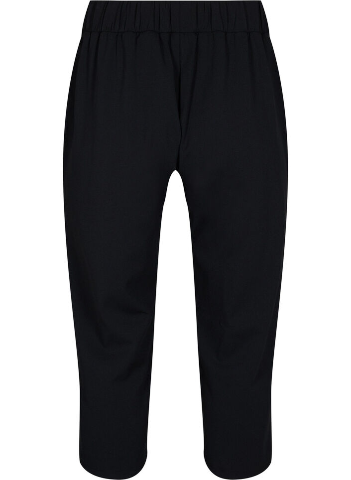 7/8 broek met losse pasvorm, Zwart, Packshot image number 1