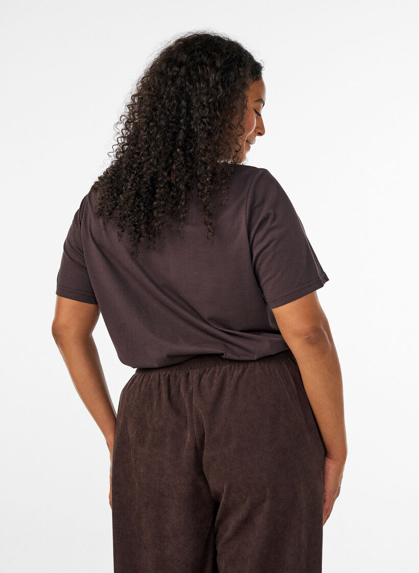 T-shirt met print, Bruin, Model image number 2