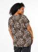 Blouse met korte mouwen en luipaardprint, Leopard AOP, Model image number 1