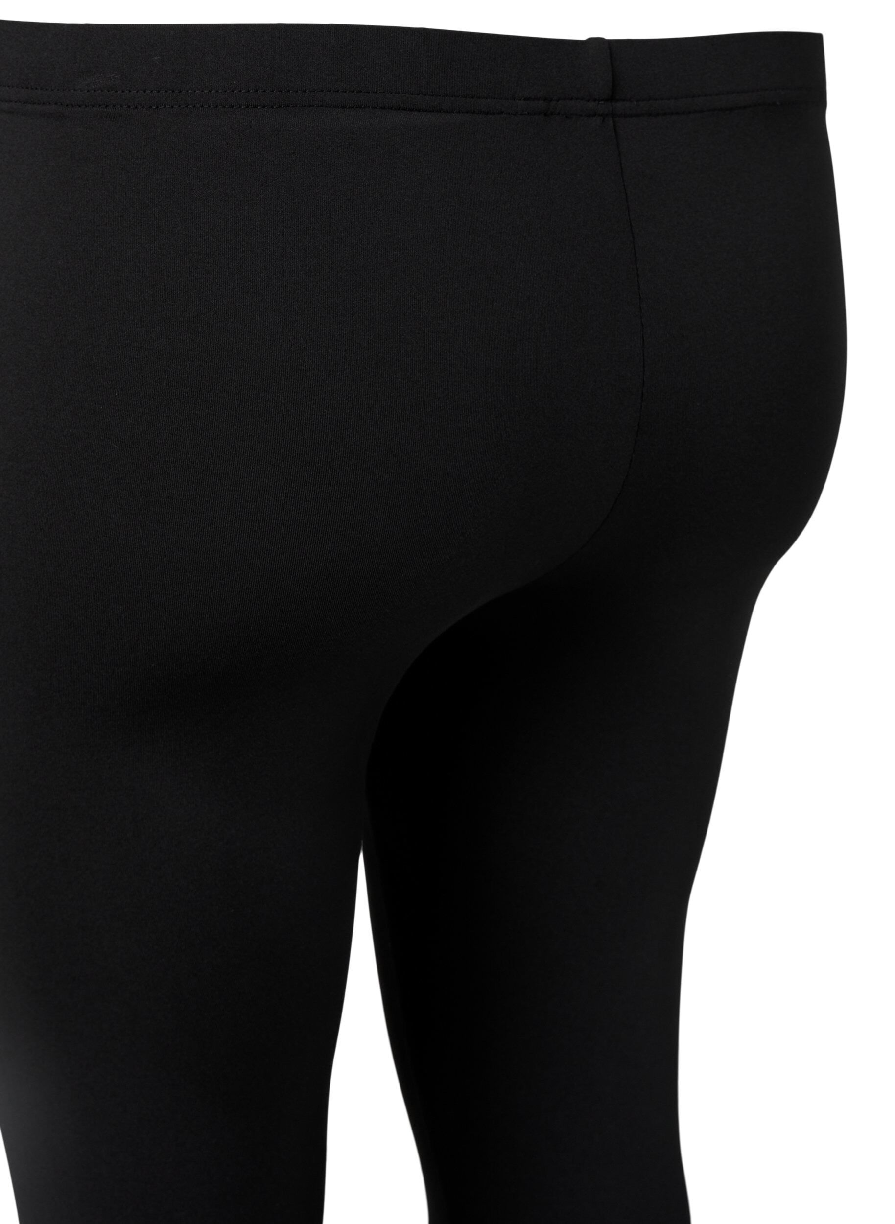 Zizzi 2-pack leggings met 3/4 lengte, Zwart, Packshot image number 3