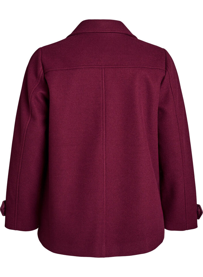 Korte jas met dubbele knoopsluiting, Rood, Packshot image number 1
