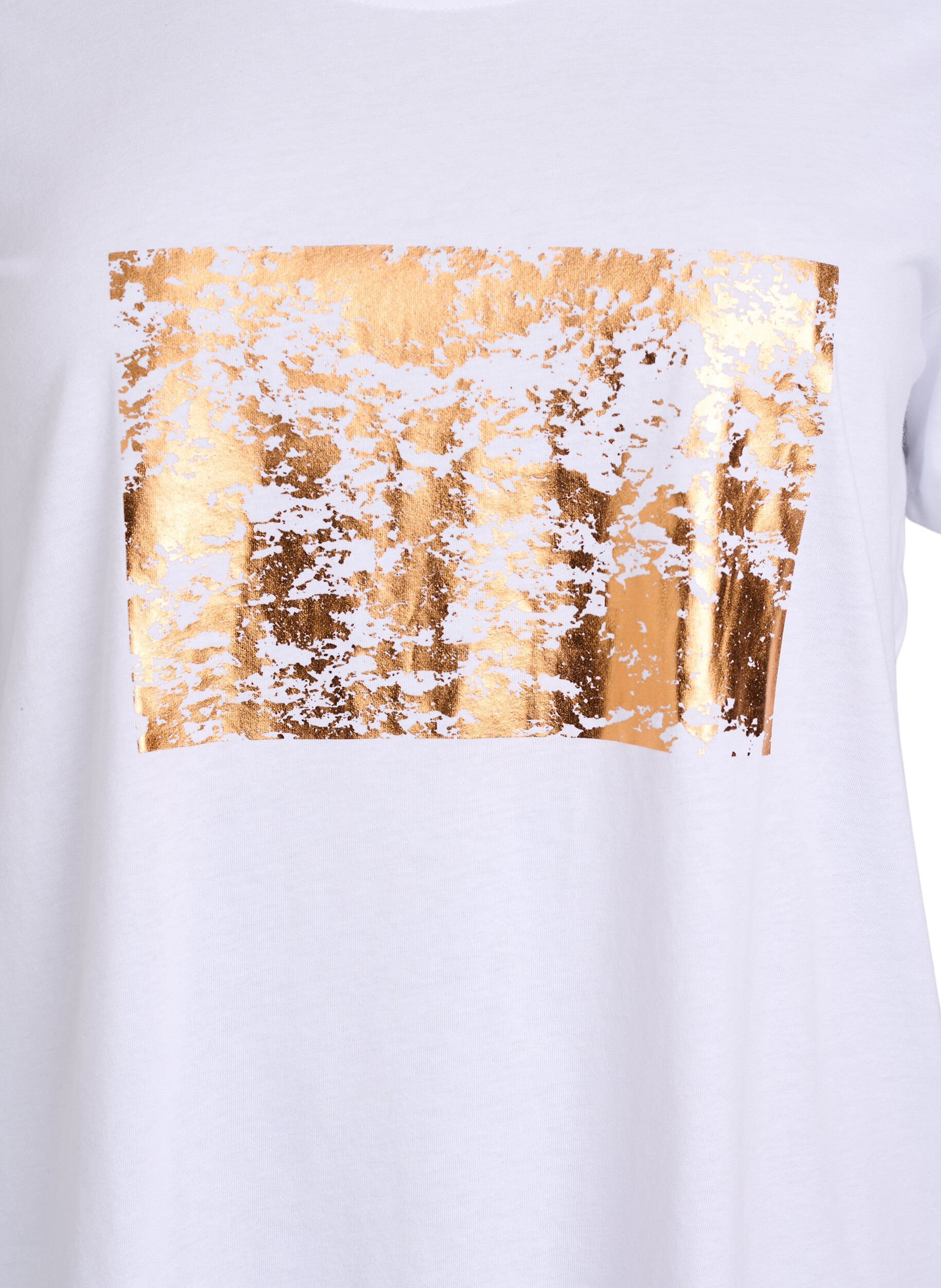 Zizzi FLASH - T-shirt met print, Wit, Packshot image number 2