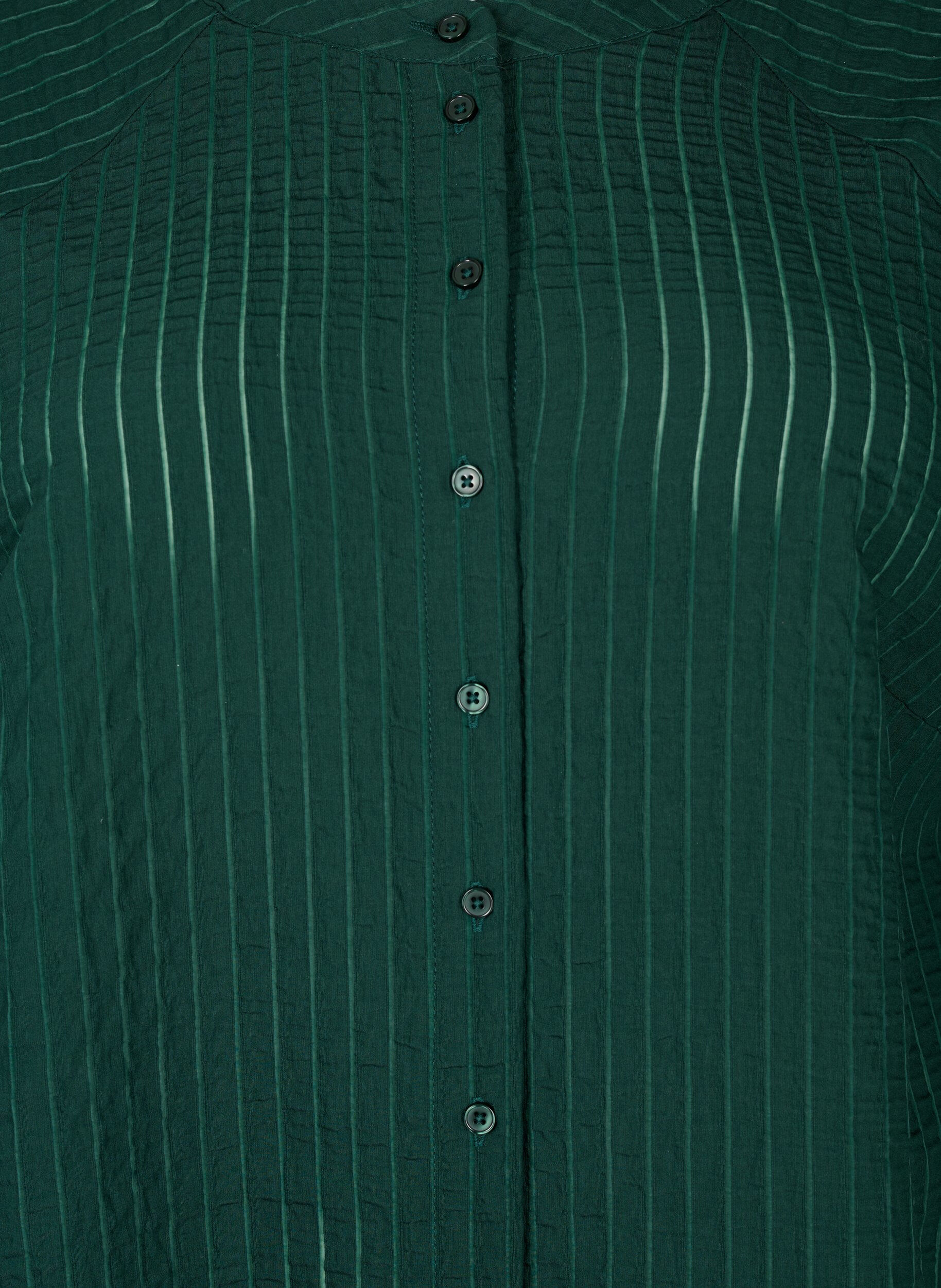 Zizzi Lange viscose shirt met gestreept patroon, Scarab, Packshot image number 2