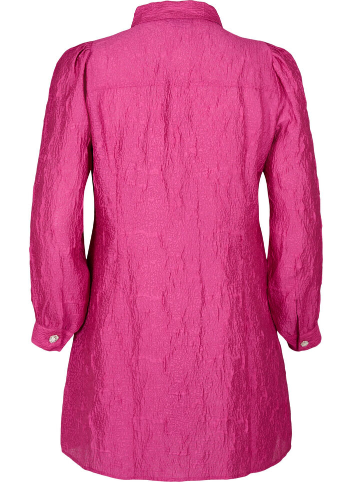 Shirtjurk met textuur en parelmoeren knopen, Cactus Flower, Packshot image number 1