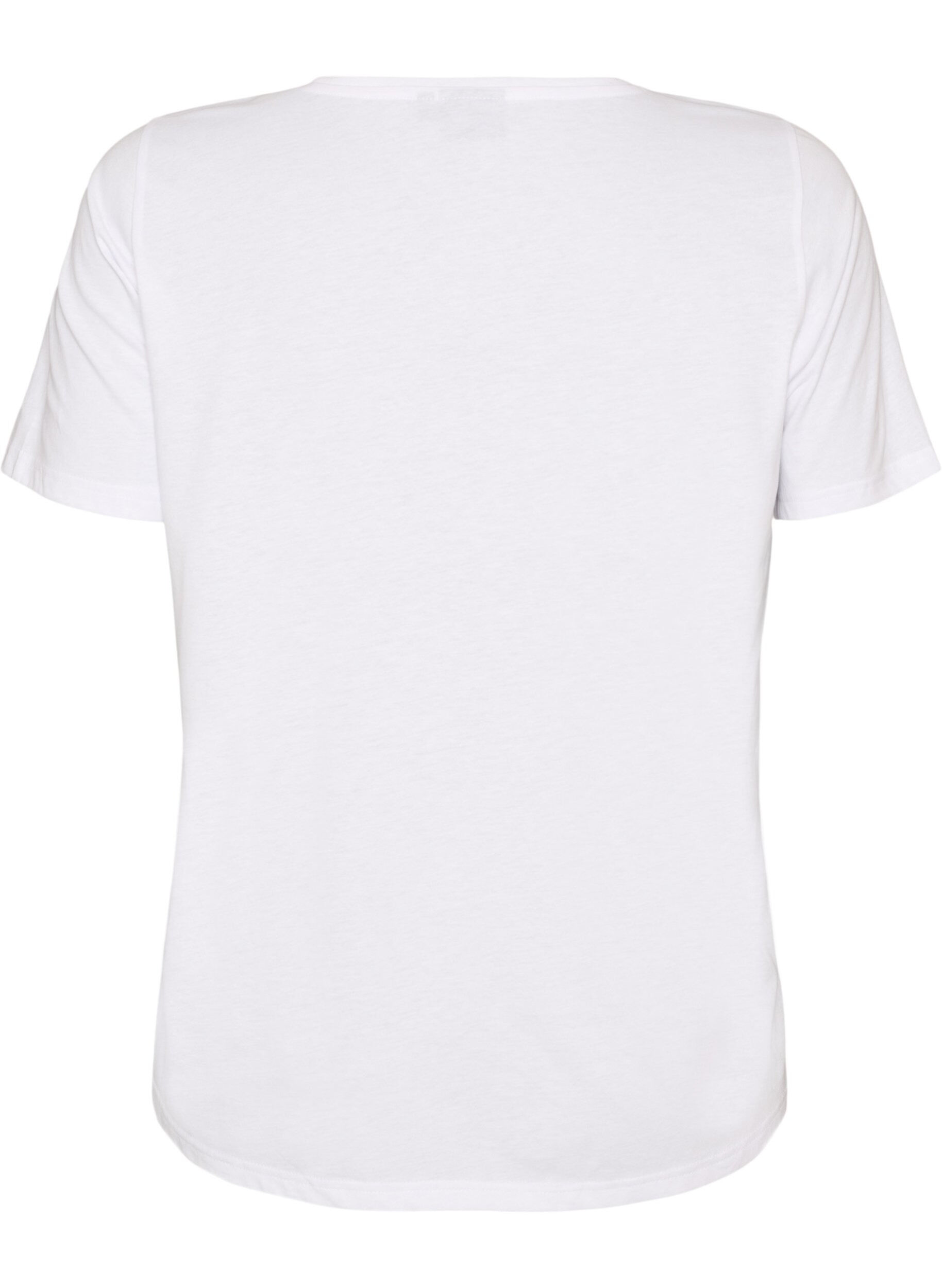 ZizziT-shirt met motief, Wit, Packshot image number 1
