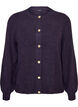 Cardigan in zacht breisel met goudkleurige knopen, Paars, Packshot image number 0