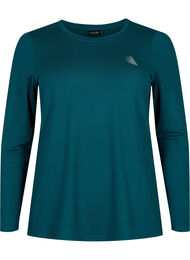 Sport shirt met lange mouw, Deep Teal