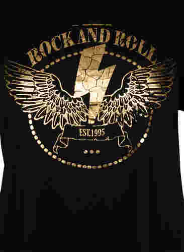 Katoenen t-shirt met korte mouwen en opdruk, Black Rock, Packshot image number 2
