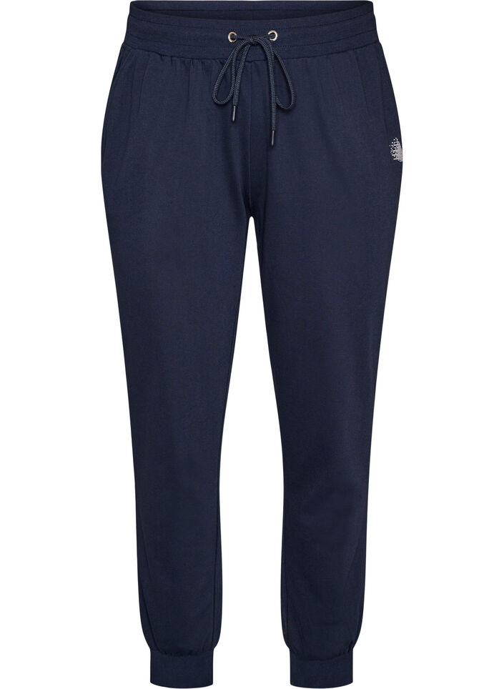 Losse trainingsbroek met zakken, Blauw, Packshot image number 0