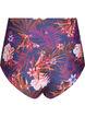 Bikinibroekje met bloemen en hoge taille, Paars, Packshot image number 1