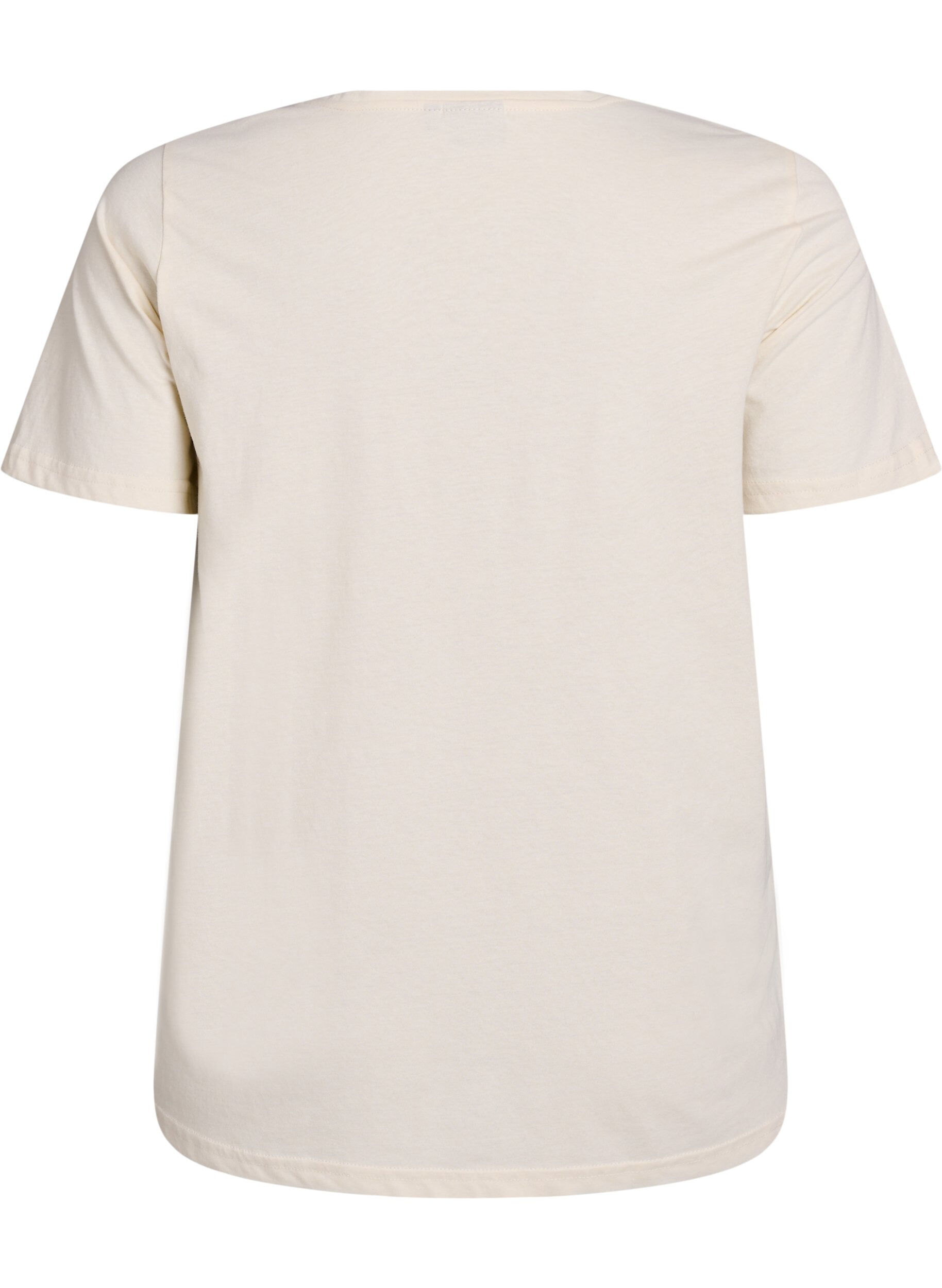 ZizziT-shirt met print, Vanille, Packshot image number 1