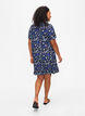 FLASH - Jurk met bloemenprint en korte mouwen, Black Blue Green AOP, Model image number 1