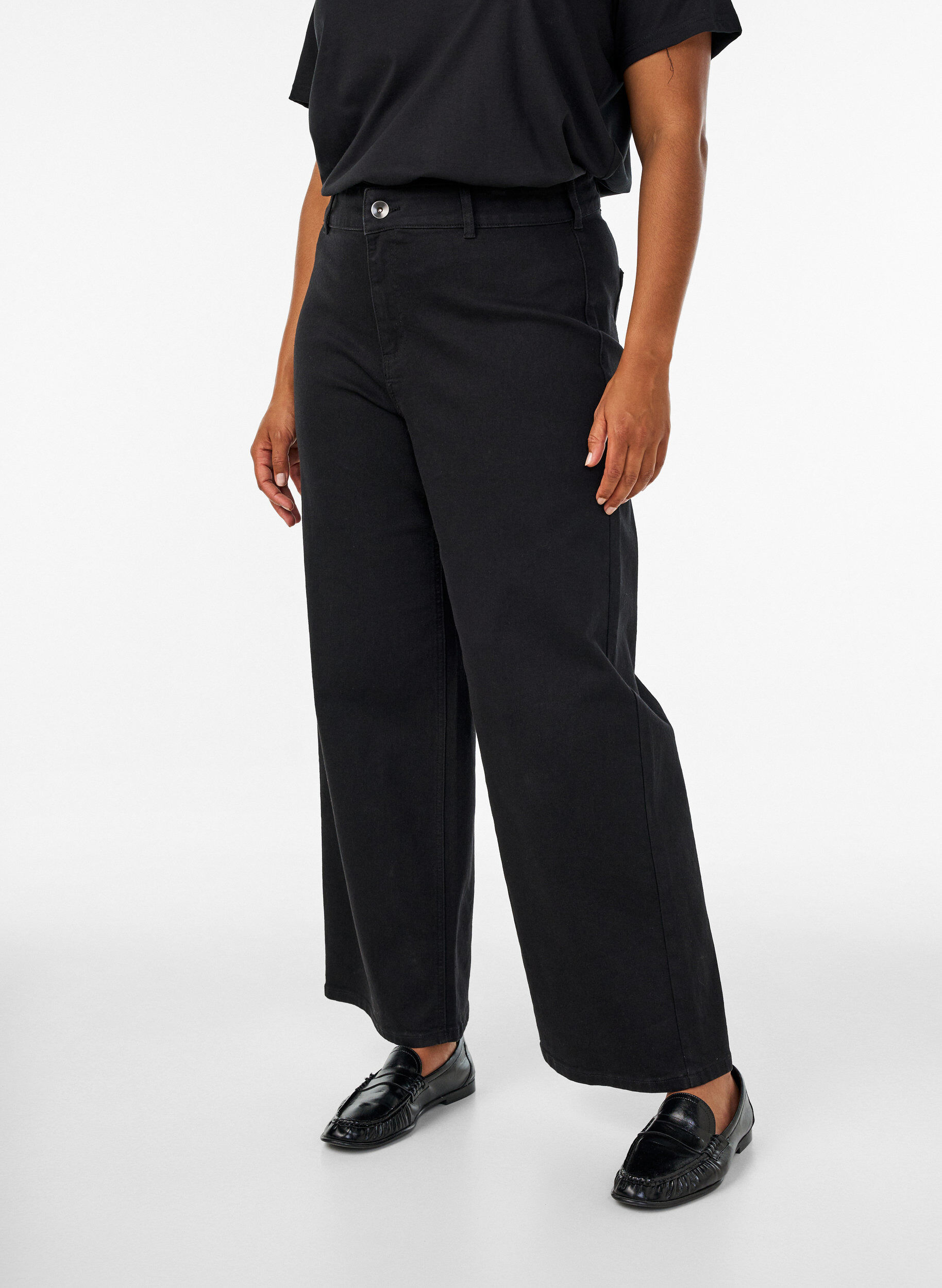 ZizziJeans met wijde pijpen, Zwart, Model image number 2