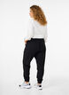 Broek met elastiek in de taille en bij de enkels, Black, Model image number 1