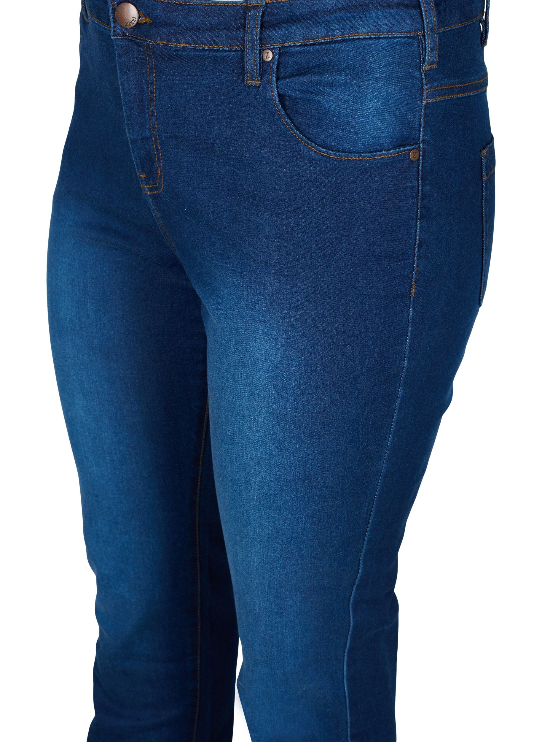 Zizzi Slim fit Emily jeans met normale taille, Blauw, Packshot image number 2