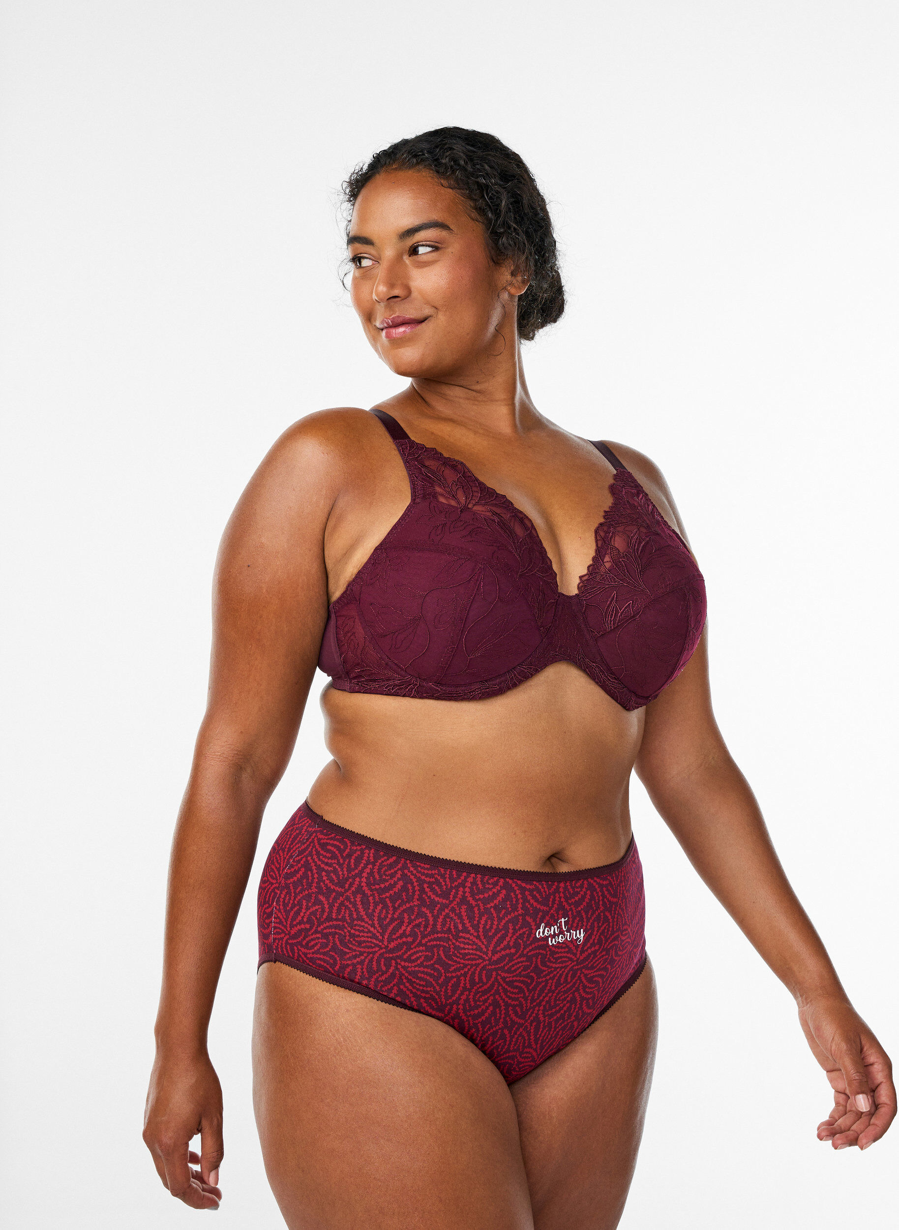 7-pack slip met normale taille, Rood, Model
