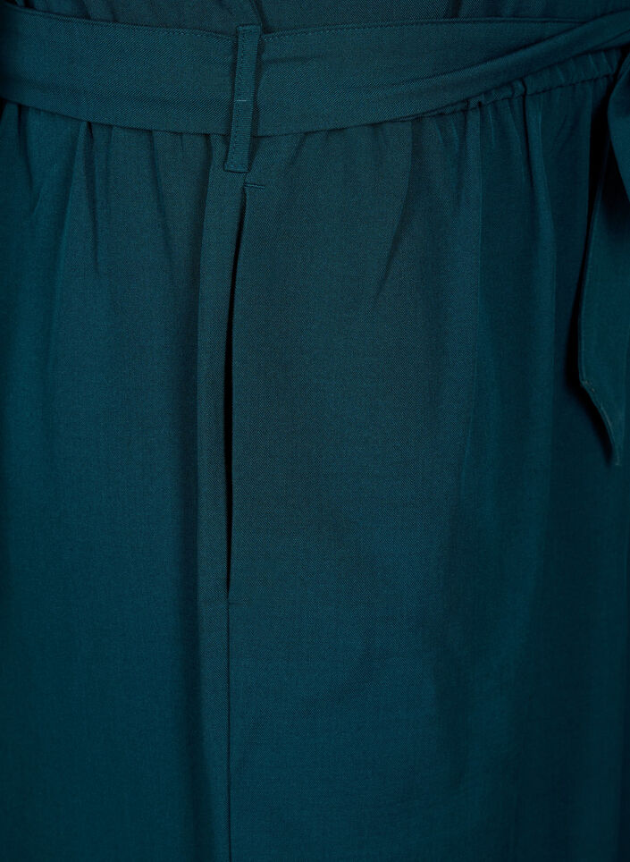 Jumpsuit met riem en korte mouwen, Sea Moss Melange, Packshot image number 3