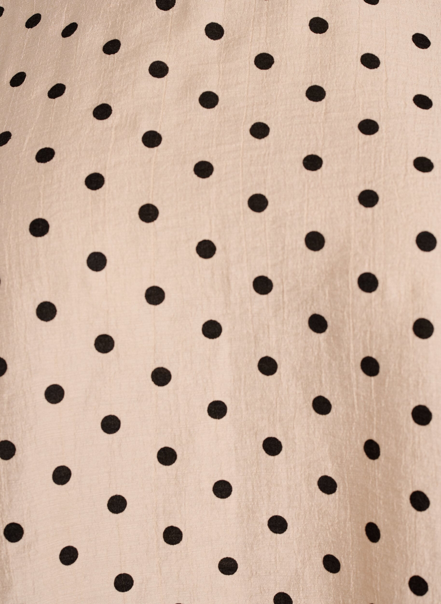 Zizzi Blouse met stippen en strikdetails, Beige, Packshot image number 2