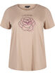 Katoenen T-shirt met opdruk, S. Mink w. Flower, Packshot image number 0