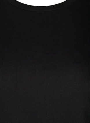 Effen top met 3/4 mouwen , Black, Packshot image number 2