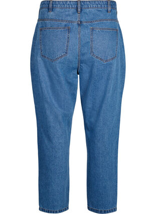 Mille mom fit-jeans met colorblock en hoge taille, Light Blue Denim, Packshot image number 1