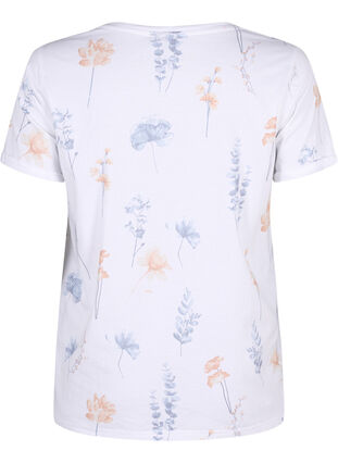 T-shirt van biologisch katoen met bloemenprint, Bright W. AOP Flower, Packshot image number 1
