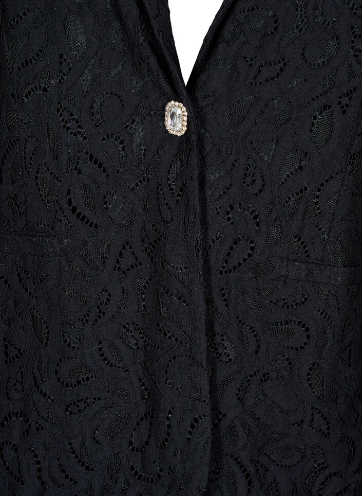 Kanten blazer met zakken, Black, Packshot image number 2