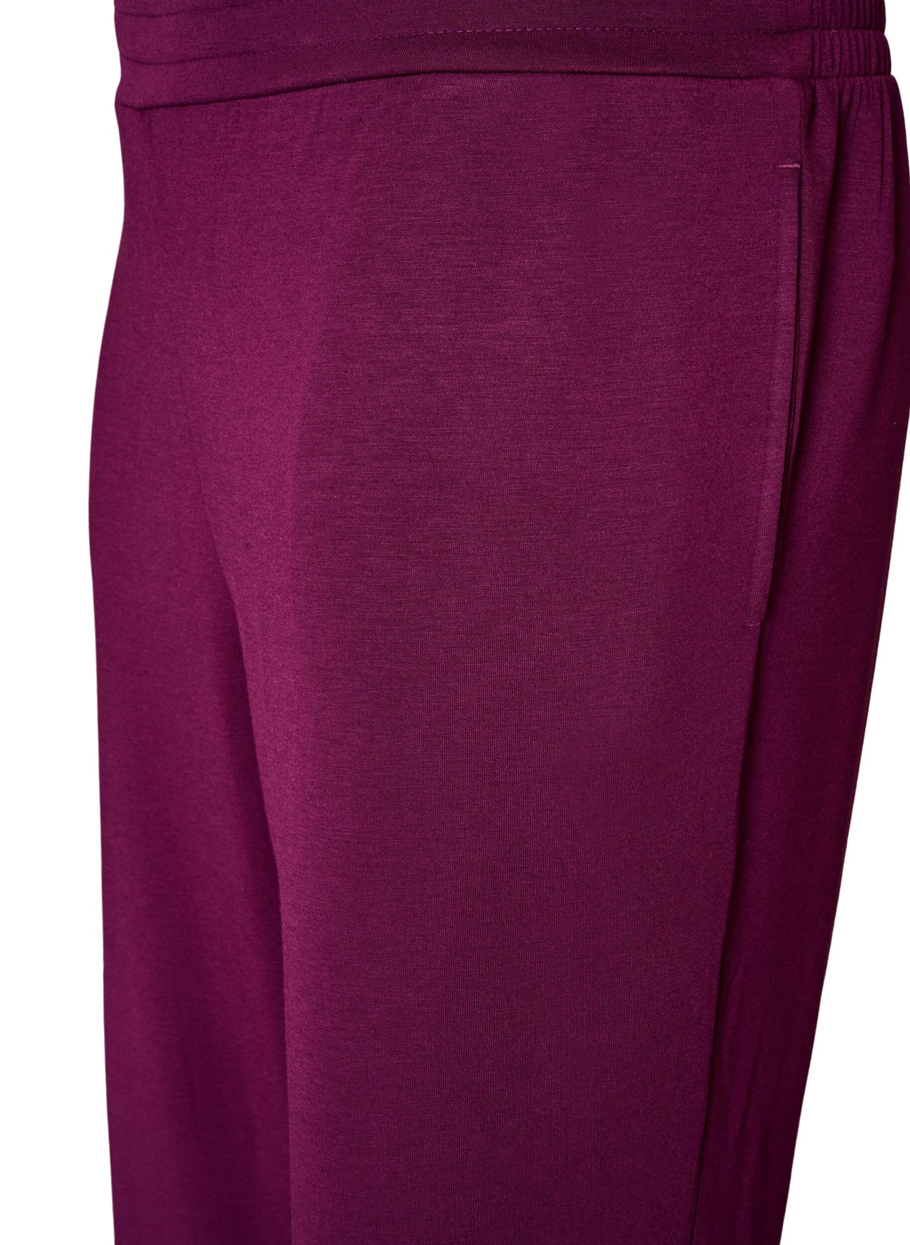 ZizziJerseybroek met hoge taille en zakken, Paars, Packshot image number 2