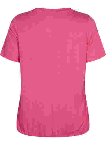 	 Gemêleerd t-shirt met elastische rand, Beetroot Purple Mél, Packshot image number 1