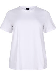 T-shirt in biologisch katoen met een ronde hals, Bright White