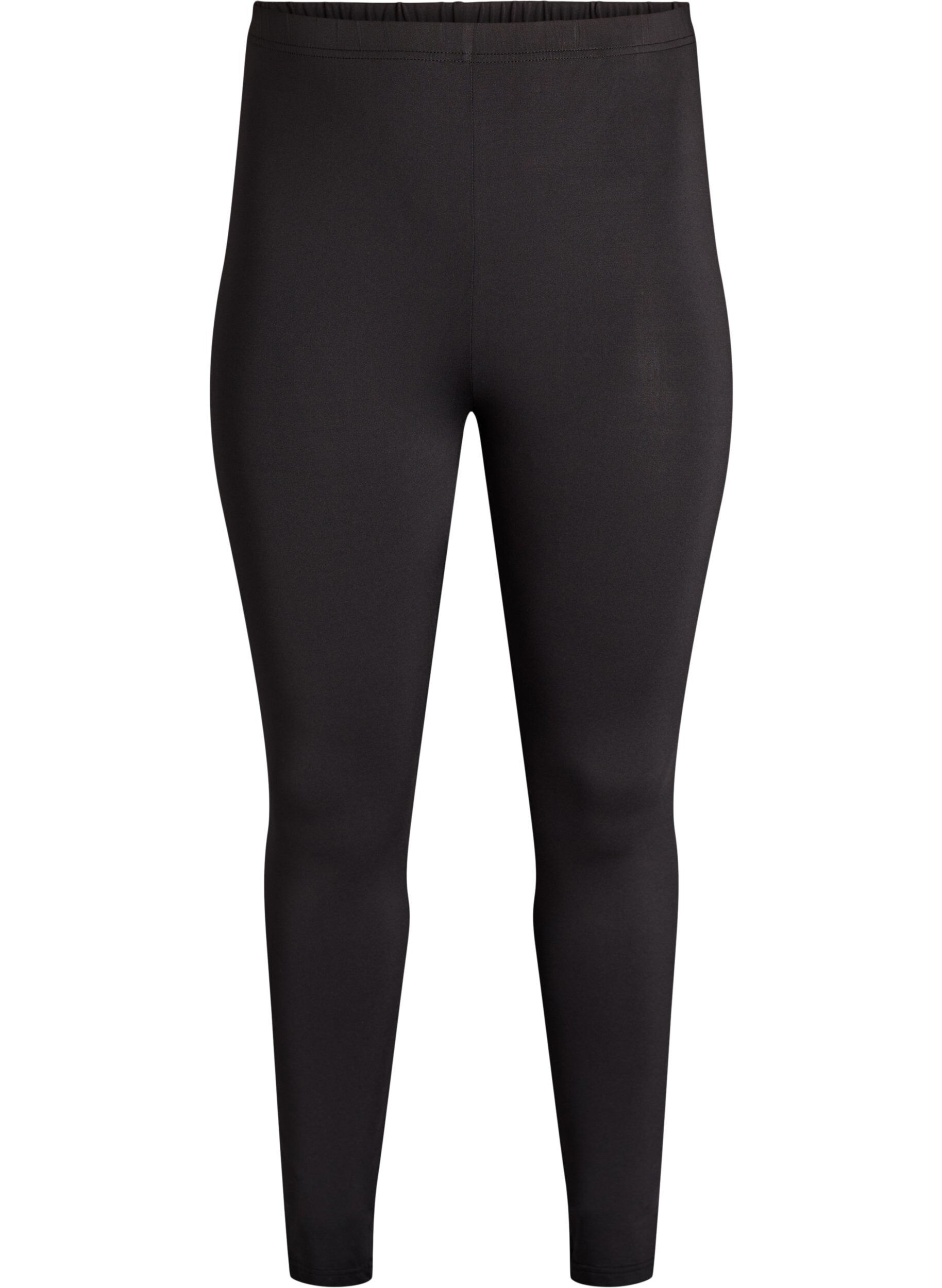 Zizzi 2-pack lange leggings met een normale taille, Zwart, Packshot image number 3