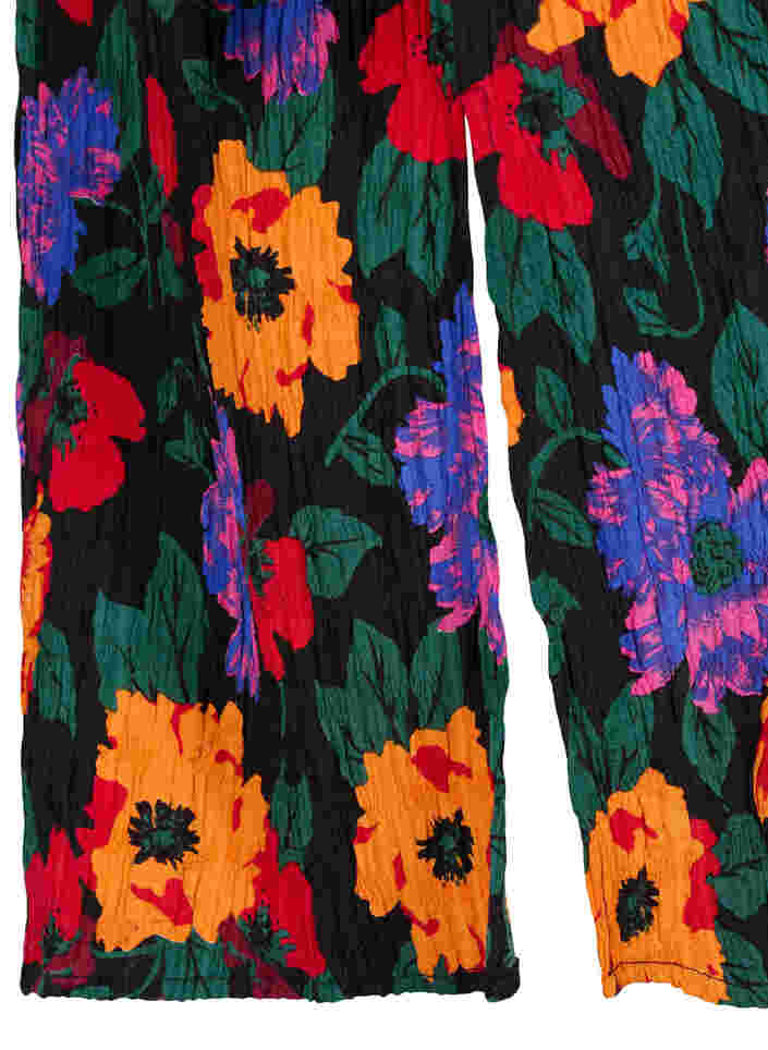 Florale midi-jurk met koordje, Multi Flower AOP, Packshot image number 3