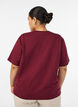 Boxy katoenen T-shirt, Rood, Model image number 2