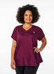 Losvallend sport T-shirt met V-hals, Rood, Model image number 0