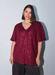 Blouse met pailletten en ballonmouwen, Rood, Model image number 0