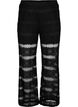 Luchtige broek met kant en doorschijnend mesh, Black, Packshot image number 0