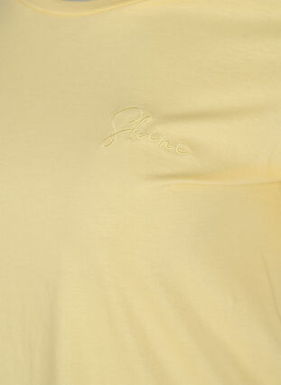 Katoenen t-shirt met print, Pale Banana Shine, Packshot image number 3