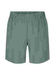 Losse viscose shorts, Balsam Green