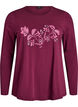 Nacht top in katoen met print aan de voorkant, Rood, Packshot image number 0